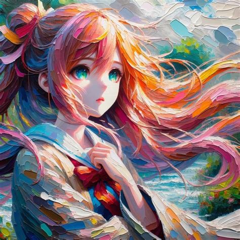 anime oil painting